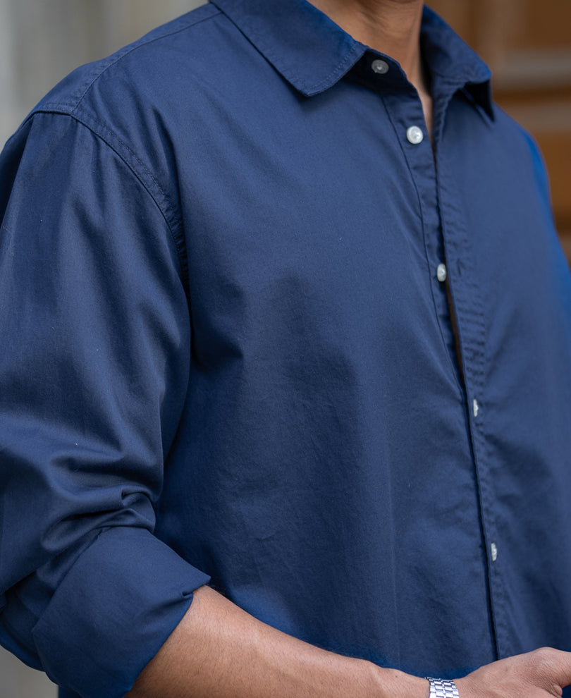 Blue Washed Shirt 100% Cotton