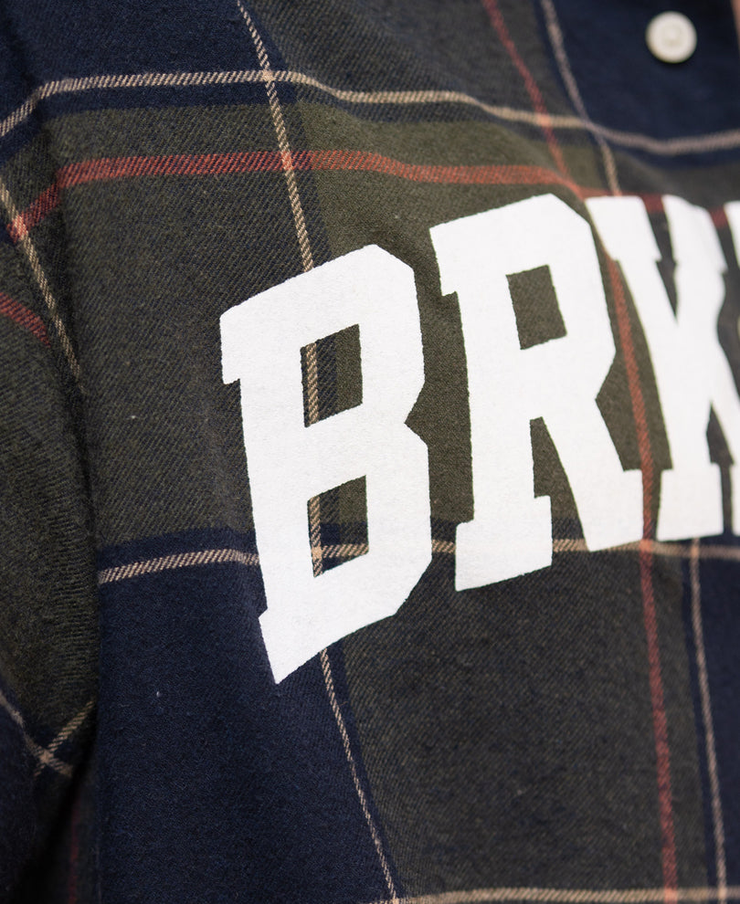 Olive Printed Checks Shirt