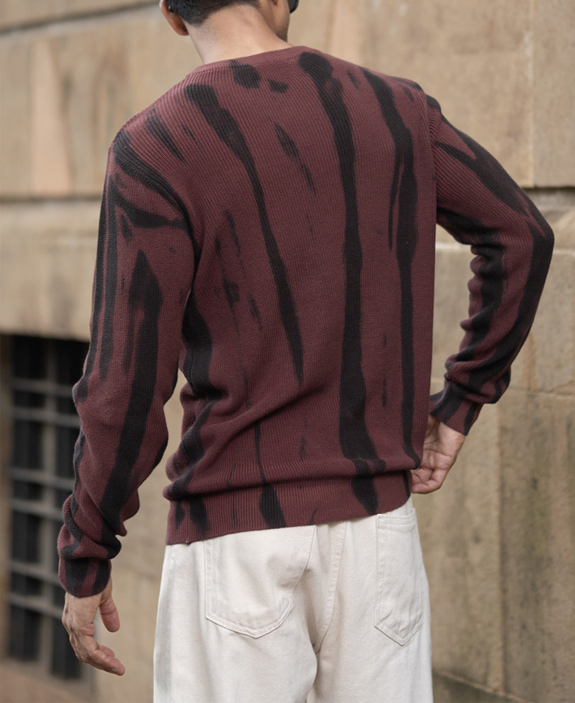 Brown Flat Knit T-Shirt 100% Cotton