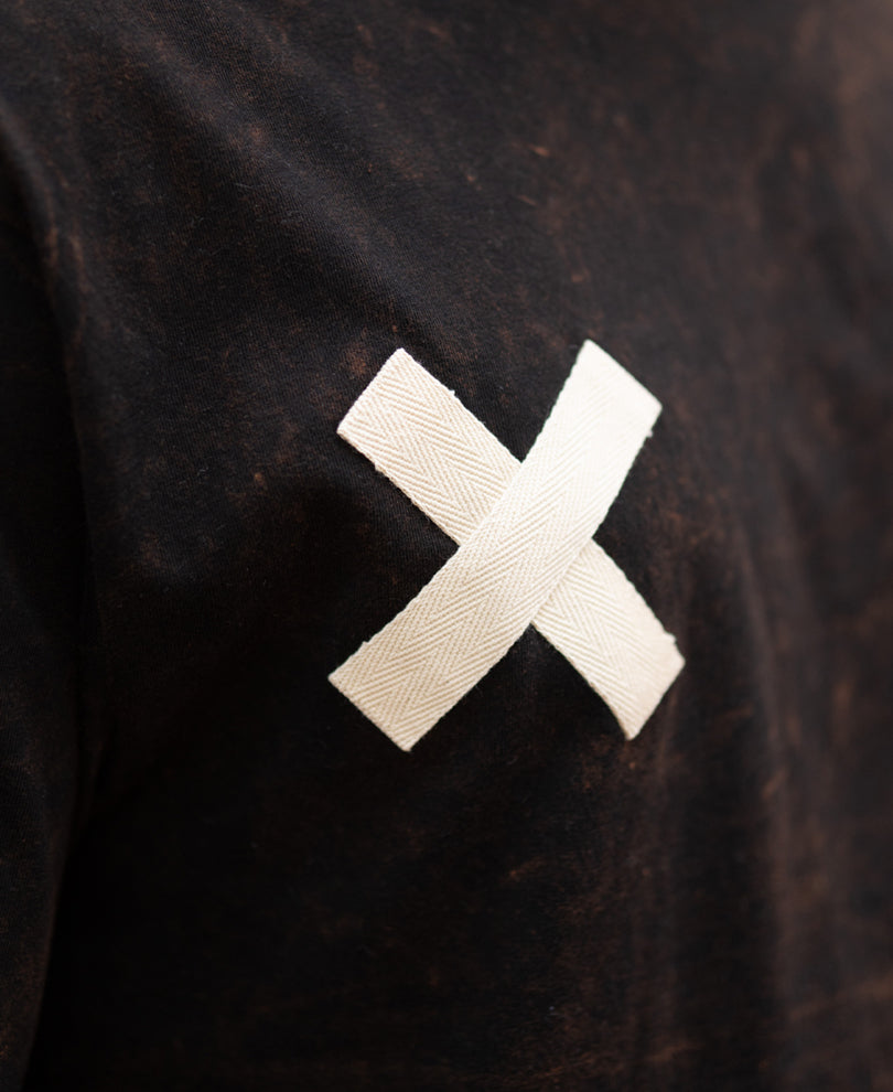 Dark Brown Washed Printed Oversized T-Shirt 100% Cotton