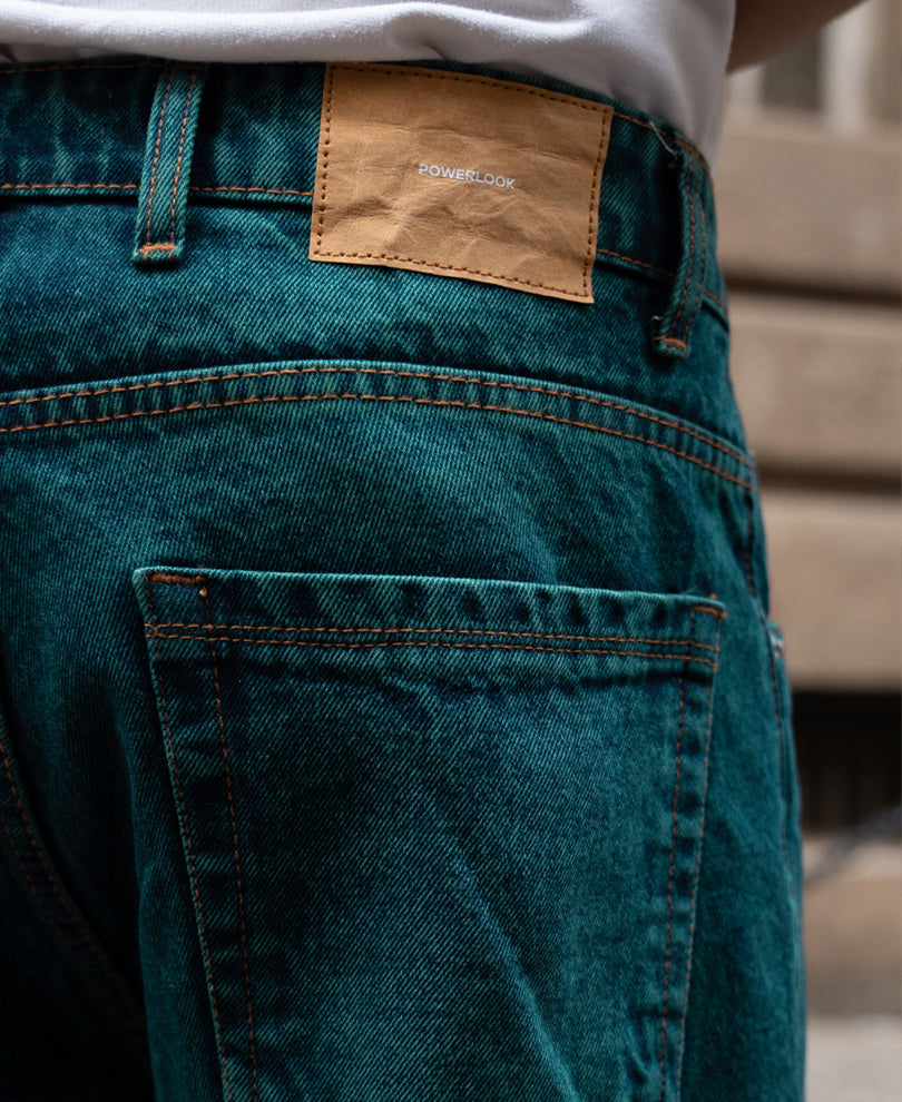 Blue Tinted Baggy Fit Jeans