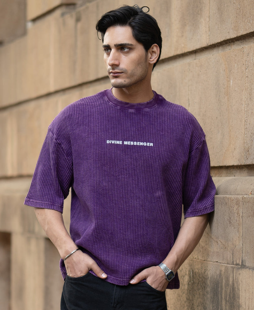 Purple Washed Graphic T-Shirt