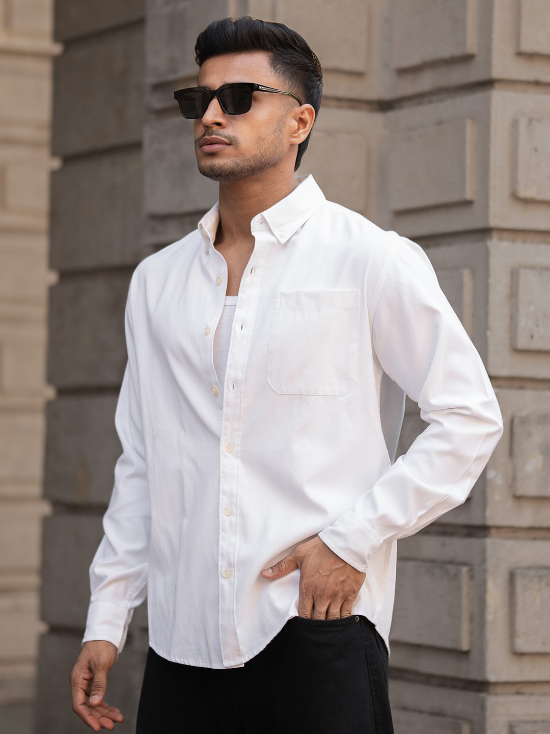 Regular Fit Full Sleeve Collar Shirt
