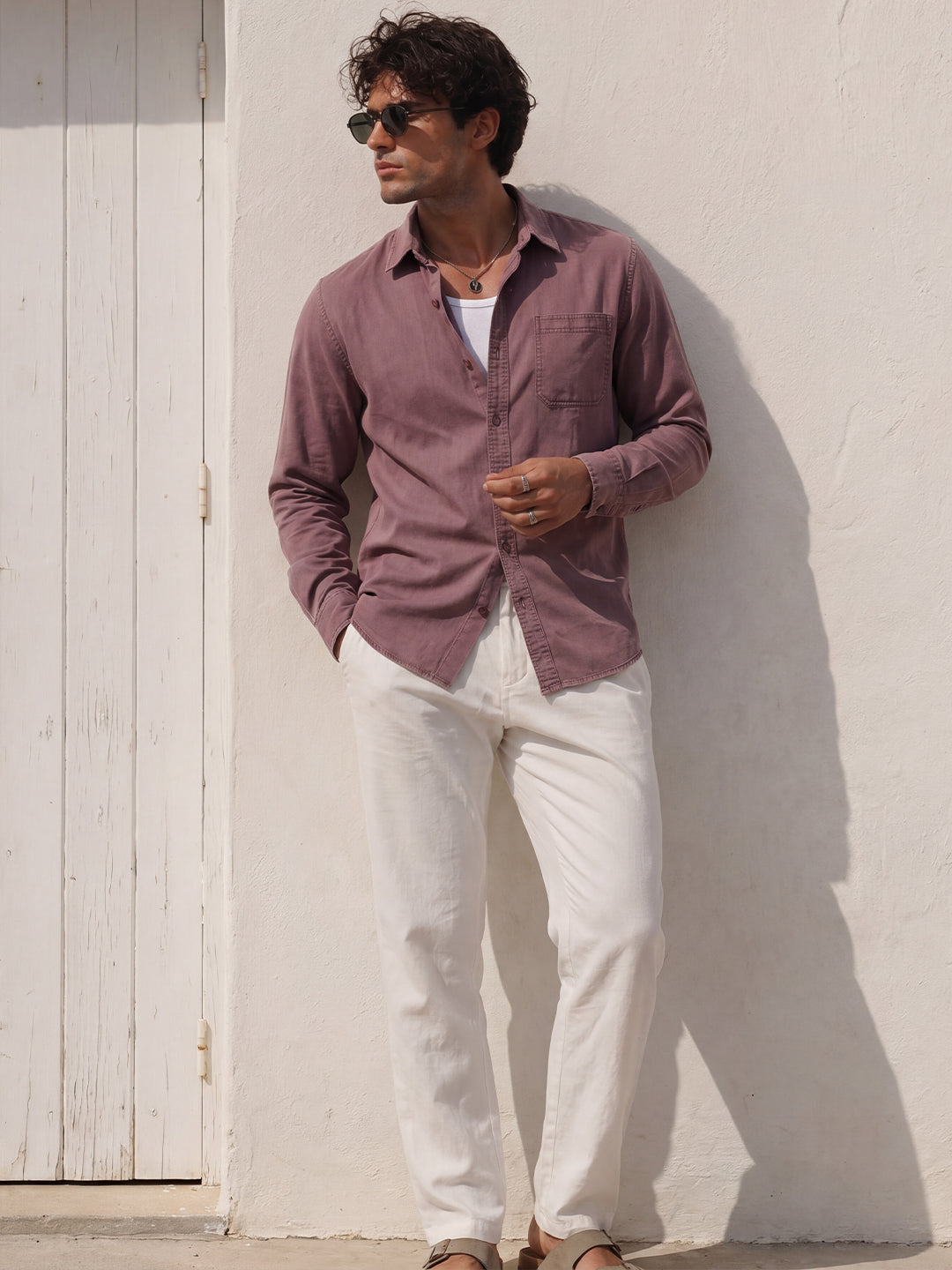 Rust Washed Structured Shirt
