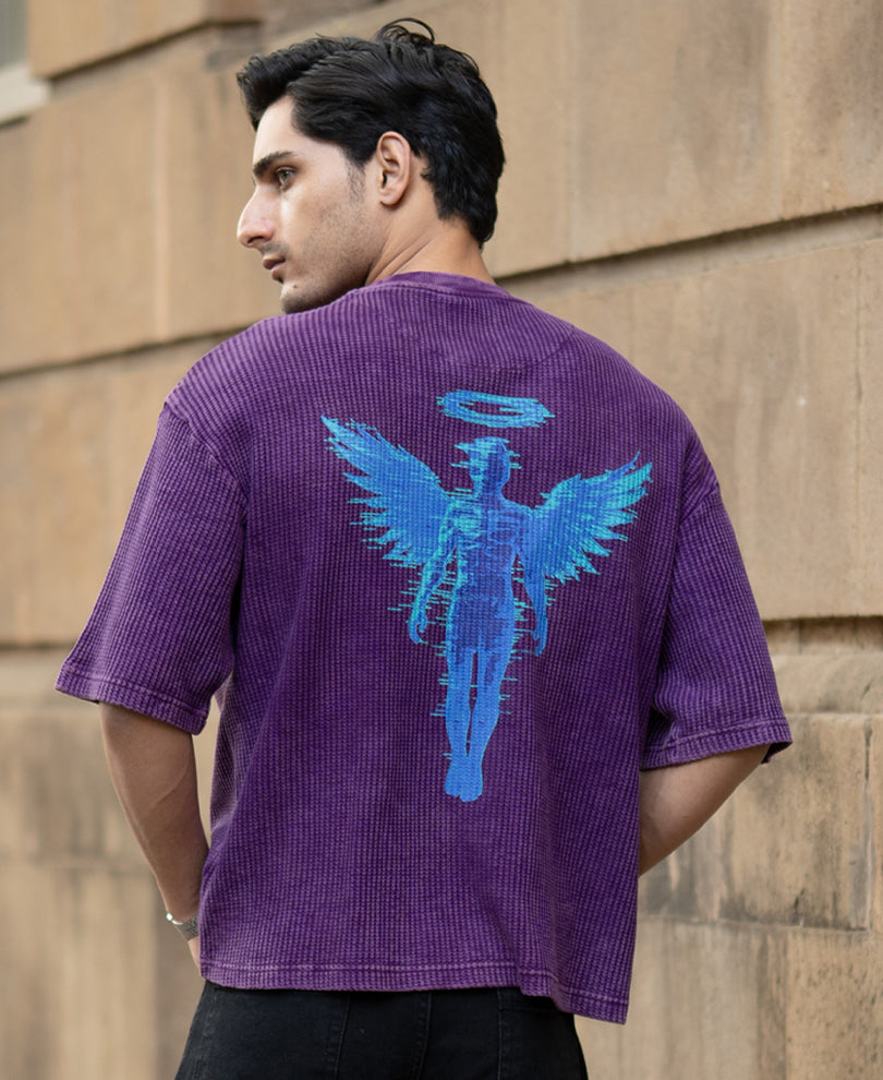 Purple Washed Graphic T-Shirt