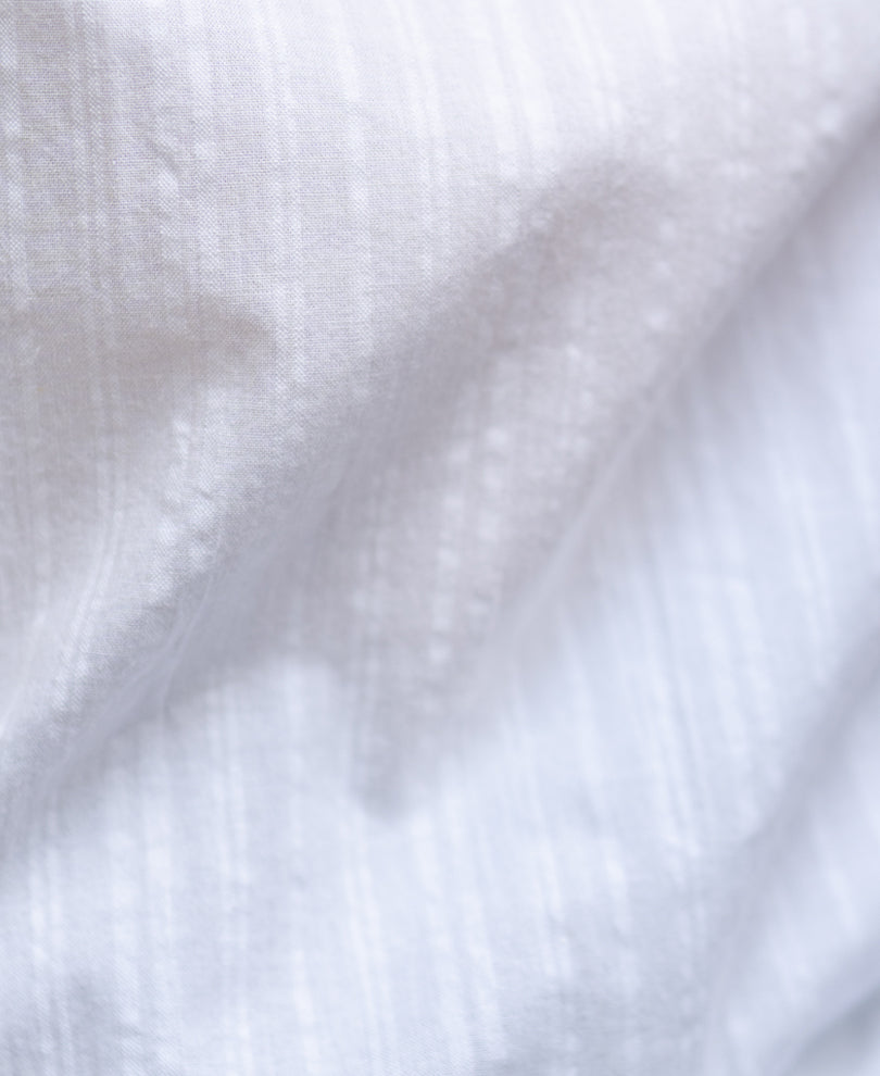 White Seersucker Printed Shirt 100% Cotton